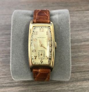 Hamilton Men's Watch1937 Carlisle 14K GOLD Filled 1938 Gents Art Deco Vintage  | eBay