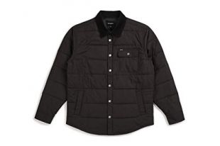 Brixton Men's Cass Tailored Fit Quilted Jacket, Black/Black, XS