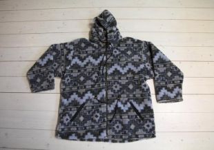 Vtg The PACIFIC Shirt Co. aztec arctic pattern amovible sweat-shirt zipper full zipper very warm fleece jacket sweat made in Canada men’sz L XL
