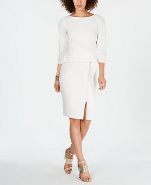 Vince Camuto Peplum-Waist Bodycon Dress