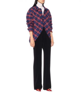 Swing checked cotton shirt