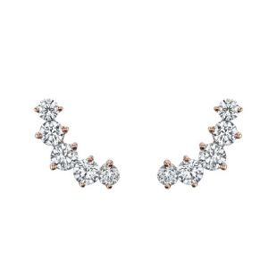 Arc Diamond Studs Earrings