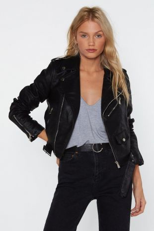 Nasty Gal - Leather Moto Jacket