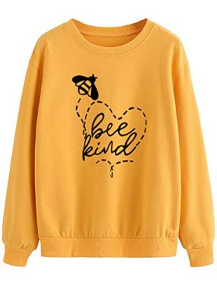 Yellow Bee Kind  Graphic Sweater