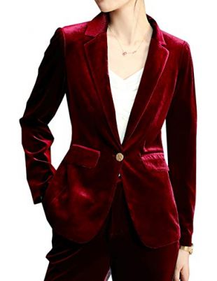 Red Velvet Blazer