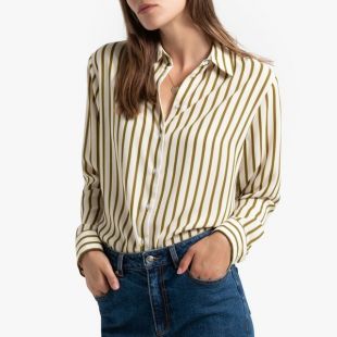 Chemisier rayé manches longues