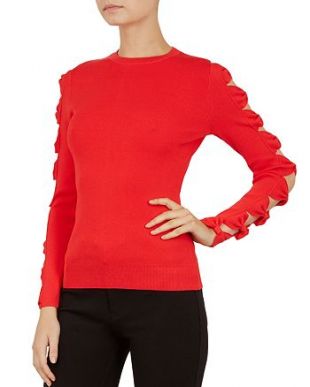 Ted Baker - Red Bow Sleeve Sweater