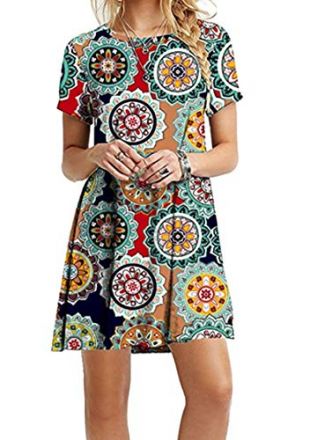 Flo­ral Ruf­fle Minidress