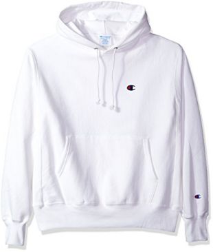 Champion Life Mens Reverse Weave Pullover Hoodie, L, White