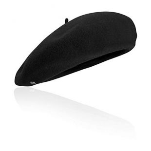 Black Wool Beret