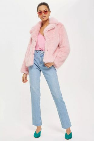 Bleach Raw Hem Straight Jeans