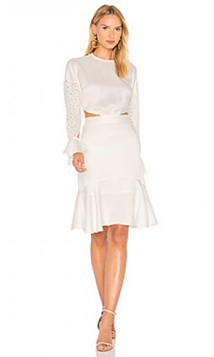 White Ruffled Dress