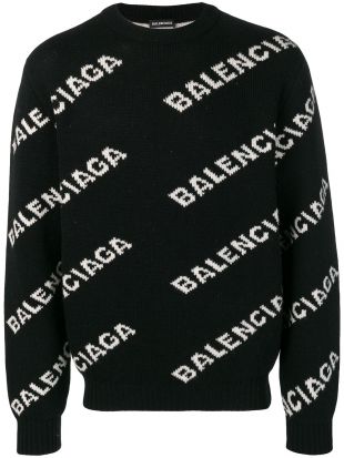 Balenciaga - Balenciaga Pull à Motif Monogrammé - Farfetch