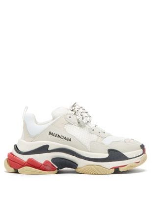 Triple S Leather And Mesh Trainers