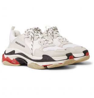 Triple S Leather And Mesh Train­ers