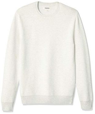 Goodthreads Mens Soft Cotton Ottoman Stitch Crewneck Sweater Pullover