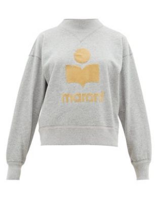 Moby Flocked Logo Cotton-Blend Sweatshirt