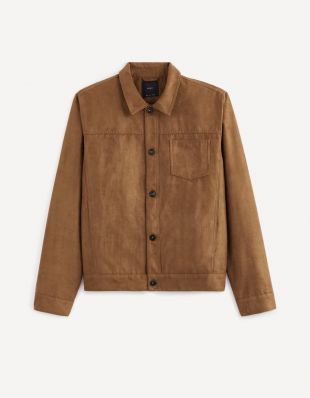 Blouson esprit trucker faux daim