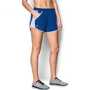 Under Armour Women's Fly By Running Shorts, Royal (400)/Reflective, Large