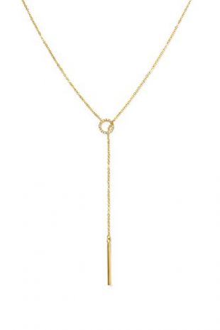 Gold Long Neck­lace
