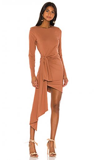 Camel Draped Dress