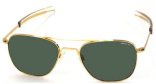 Gold Black Aviator Sunglasses