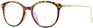 COASION Blue Light Blocking Glasses for Women Vintage Round Anti Blue Ray Computer Game Eyeglasses (Tortoise/Gold)