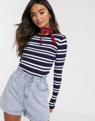 Ribbed Striped Sweater