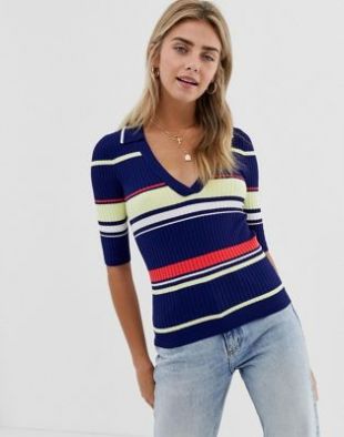 Ribbed Striped Top