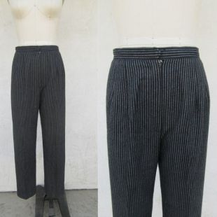 Pantalon saille haute taille des années 90 Pantalon minimaliste de pantalon de taille haute Slacks Pédalez les poussoirs (fr) 27 Taille
