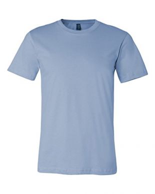 Bella+Canvas Unisex Jersey Short Sleeve Tee, Baby Blue, Medium