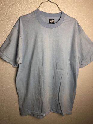 Vintage Screen Stars 50/50 Light Blue Blank T Shirt Unworn Deadstock Taille XL