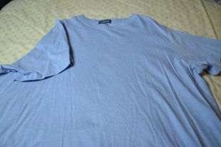 SUR VENTE!!!   T-Shirt bleu pour une femme manches courtes par Land's End Size 3X (24-26W) 100% Coton