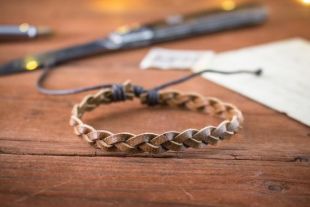 Cuir véritable tressé bracelet, bracelet homme, bracelet en cuir marron, bracelet tressé pour homme, bracelet décontracté