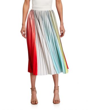 Arden Pleated Midi Skirt