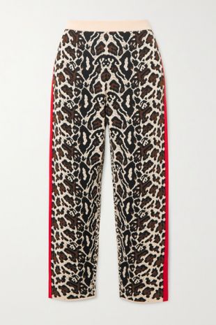 Intarsia Knitted Track Pants