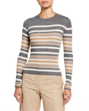 Theory - Grey Striped Sweater