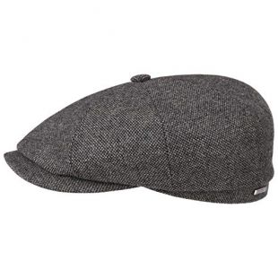Stetson Gorra Hatteras Wool Mix Hombre - Made in The EU Gorro Ivy de Lana Invierno con Visera, Forro, Forro otoño/Invierno - 55 cm Gris