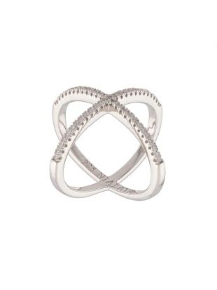 Nialaya Jewelry Bague à Design Croisé