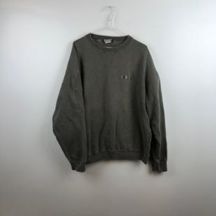 vintage 90s - SONY - Play Buttons Print - Dark Grey Crewneck Sweater