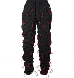 Black Gobchang Slim-Fit Tapered Toggled Shell Drawstring Trousers | 99%IS- | MR PORTER