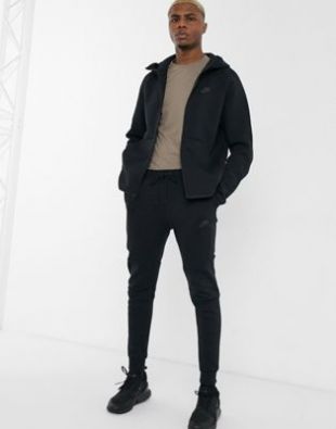 Nike tech fleece slim fit joggers in black | ASOS
