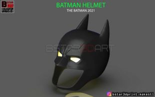 Batman Helmet-The Batman 2021-Robert Pattinson-DC comic Fan Art 3D print model - Fichier numérique STL