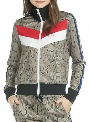 $580 PAM & Gela Femme Brown Snake Print Full Zip Veste De SurvÃªtement Taille L * endommagÃ© *  | eBay