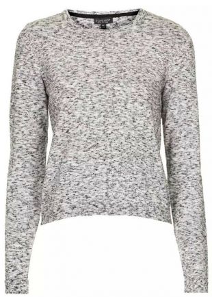 Topshop Grey White Fleck Space Dye Screen Accurate Cosplay Jumper Top 16 12 44 L