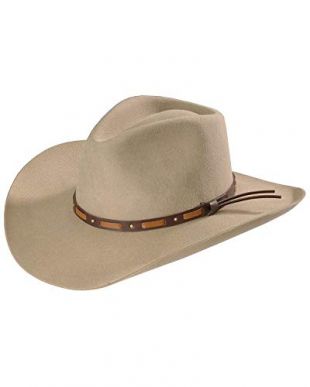 Stetson Men's Hutchins 3X Wool Felt Cowboy Hat Stone 7 1/4