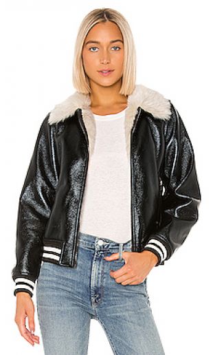 The Faux Fur & Vegan Leather Moto Jacket