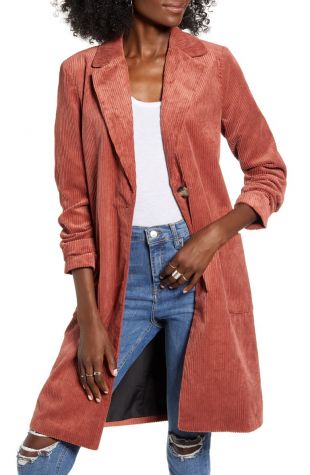 Corduroy Longline Blazer