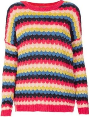 Topshop Screen Accurate SA Cosplay Oversize Bobble Stripe Jumper Sweater Top 6