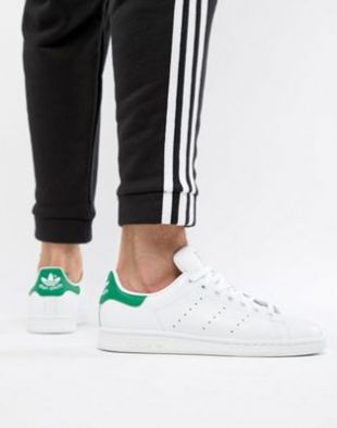 Adidas Originals Stan Smith Leather Trainers In White And Green Of Sam Smith  On The Instagram Account @Samsmith | Spotern